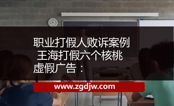職業(yè)打假人敗訴案例 王海打假六個(gè)核桃虛假?gòu)V告： 