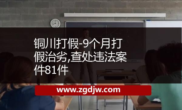 銅川打假-9個(gè)月打假治劣,查處違法案件81件 