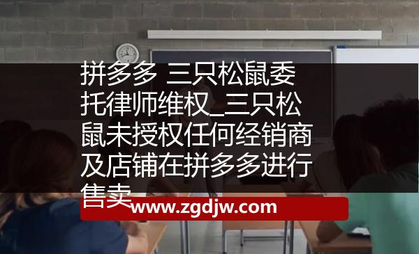 拼多多 三只松鼠委托律師維權(quán)_三只松鼠未授權(quán)任何經(jīng)銷(xiāo)商及店鋪在拼多多進(jìn)行售賣(mài) 