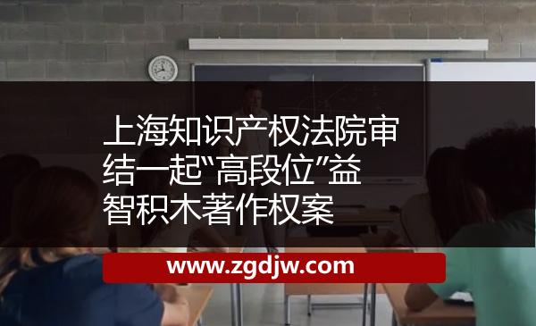 上海知識(shí)產(chǎn)權(quán)法院審結(jié)一起“高段位”益智積木著作權(quán)案 