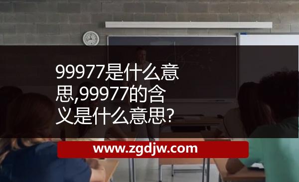 99977是什么意思,99977的含義是什么意思?