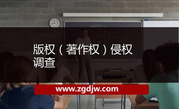 版權(quán)（著作權(quán)）侵權(quán)調(diào)查 