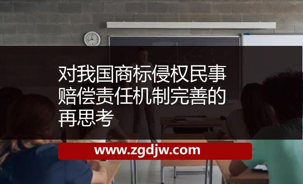對我國商標侵權(quán)民事賠償責(zé)任機制完善的再思考 