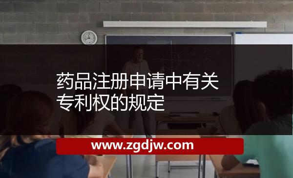 藥品注冊(cè)申請(qǐng)中有關(guān)專(zhuān)利權(quán)的規(guī)定 